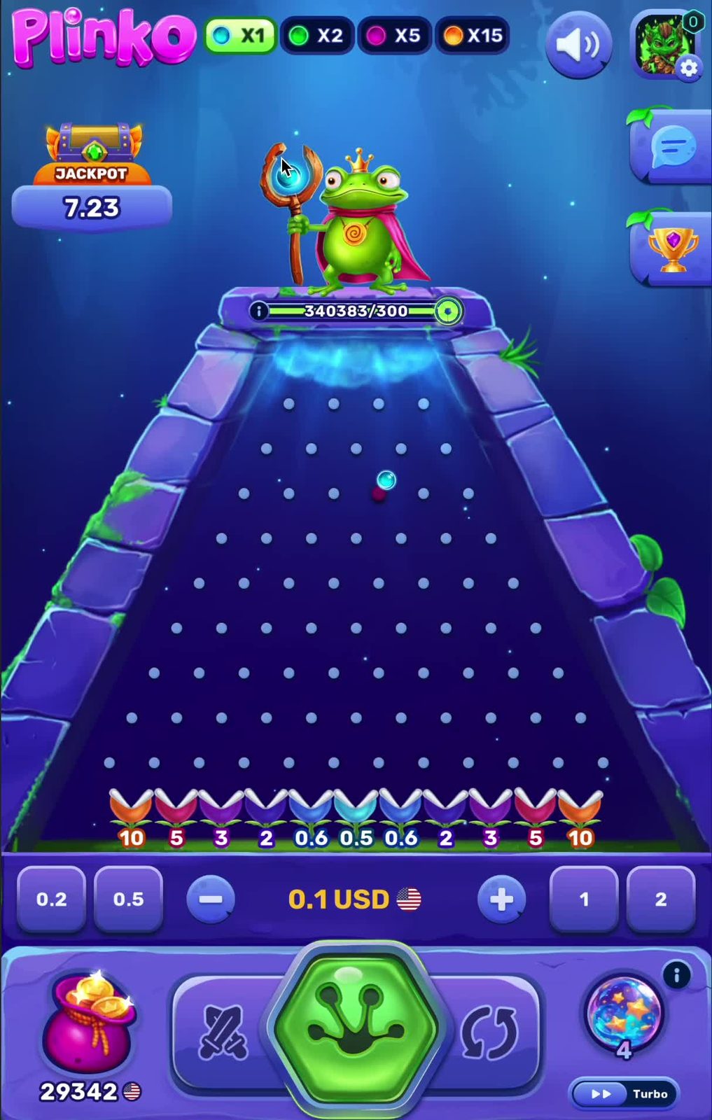 Plinko — ball-drop UI